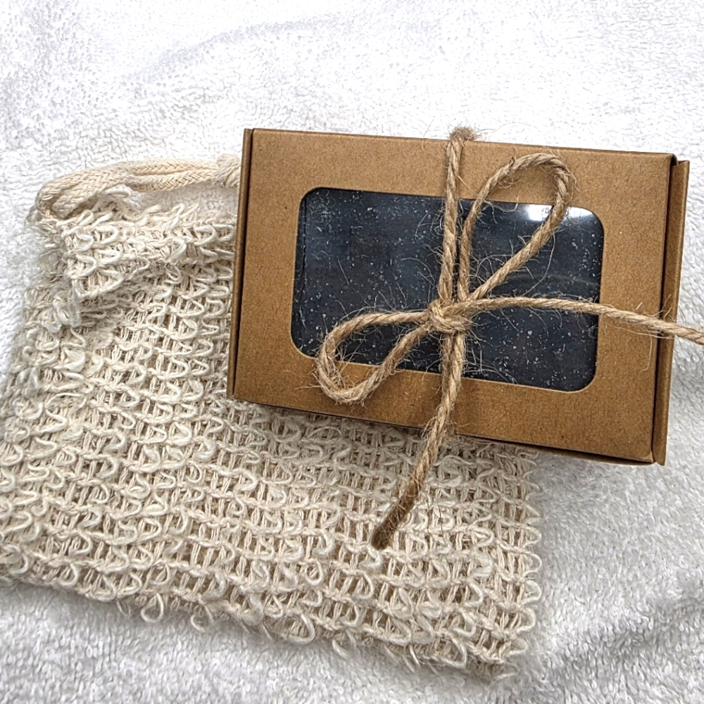 100% Natural Soothing Face Bar With A Free Exfoliating Soap Bag - New